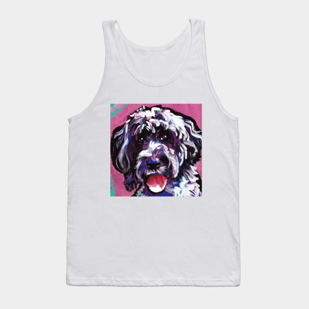 Portuguese Water Dog Pop Art Portrait Tank Top by bentnotbroken11